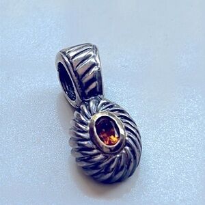 BJC 18k gold and sterling silver citrine enhancer